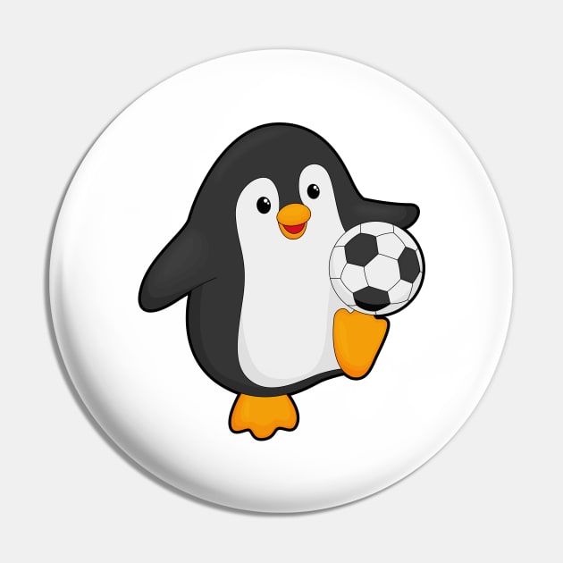 Penguin Soccer player Soccer ball Pin by Markus Schnabel