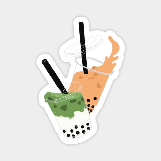 Matcha vs Thai Tea Magnet by ohbryan