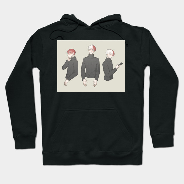 black turtleneck hoodie