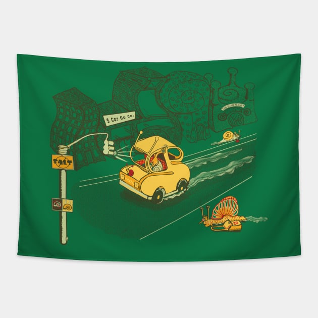 S Car Go Tapestry by Laura Brightwood