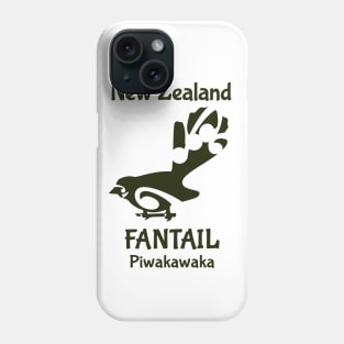 FANTAIL New Zealand /Aotearoa native bird Phone Case