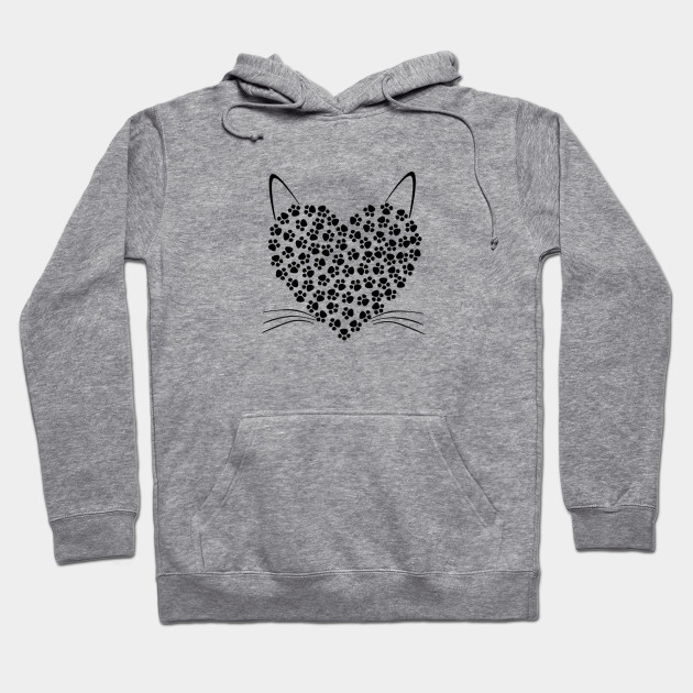 Paws Heart Black Cats Hoodie Teepublic