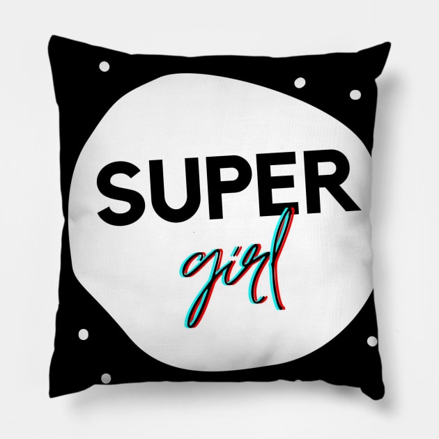 never grow up super girl Pillow by ISFdraw