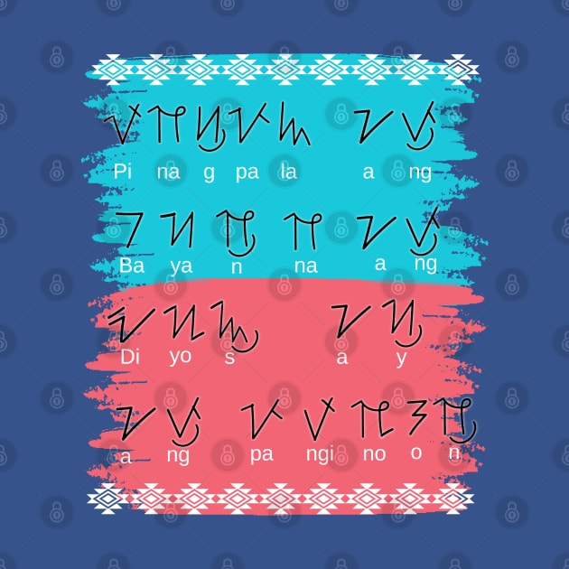 Surat Hanunuo Script (Mangyan tribe Mindoro island) by Pirma Pinas