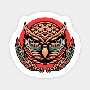 owl head tattoo Magnet