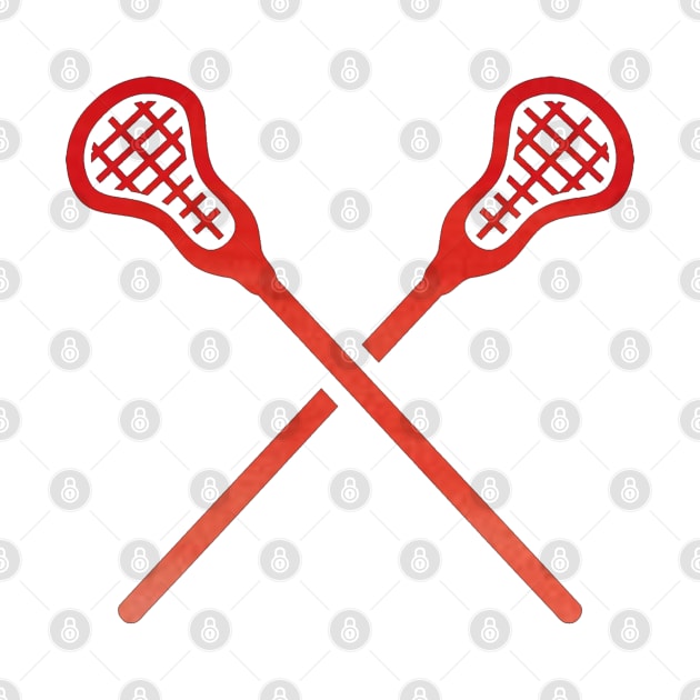 Lacrosse Stick Red by hcohen2000