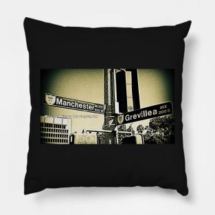 Manchester Boulevard & Grevillea Avenue1, Inglewood, California by Mistah Wilson Pillow