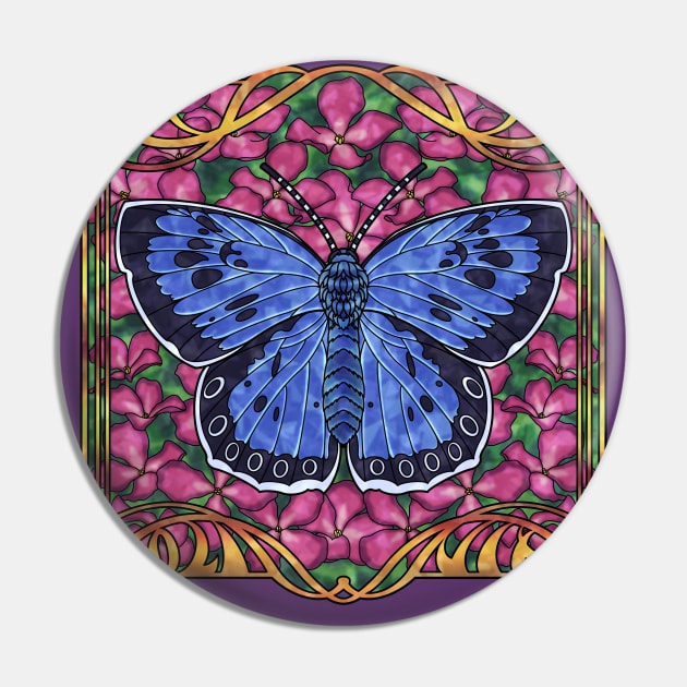 Butterfly blue Pin by VixPeculiar