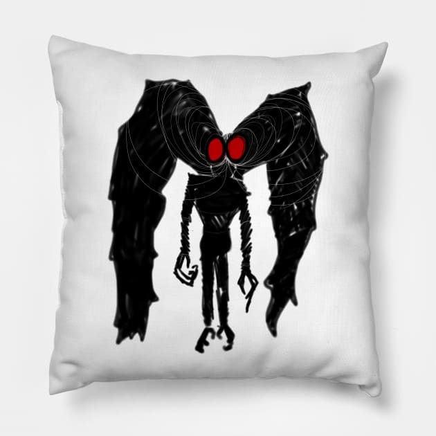 Mothman glare Pillow by paintchips