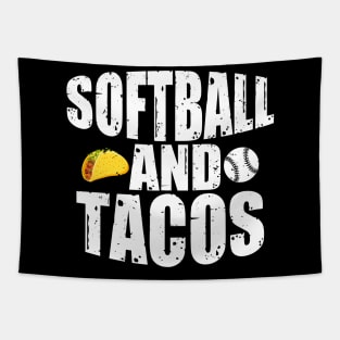 Softball And Tacos Funny Novelty Tapestry