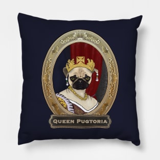 Queen Pugtoria Pillow