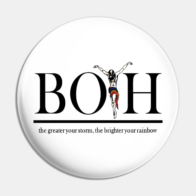 BOTH Christian and Gay Typography LGBTQIA Pin by taiche