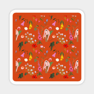 Flowers & Monkeys Magnet