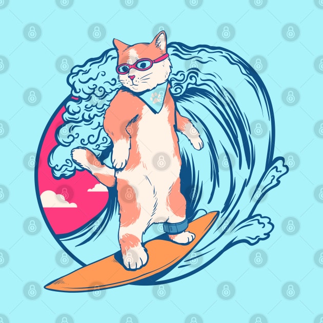 Hang Ten Cat Surfer by machmigo