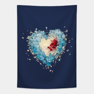 Frozen heart  and rose Tapestry