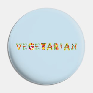 Vegetarian Food Typography Pin