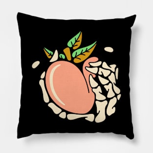 Skeleton peach Pillow