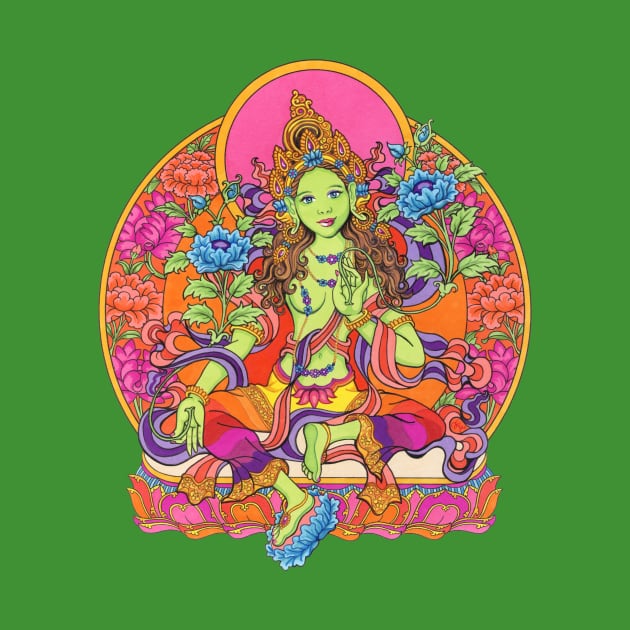 Green Tara, Sunrise Style by DakiniDreamer