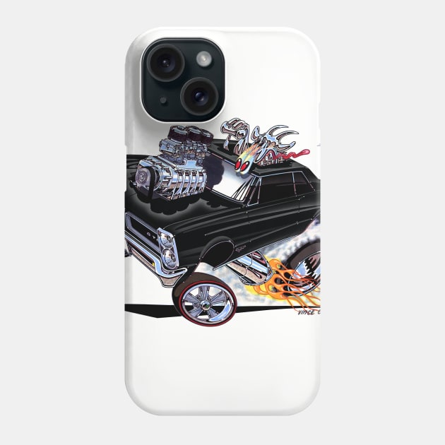 GOATINATOR 1965 GTO black Phone Case by vincecrain