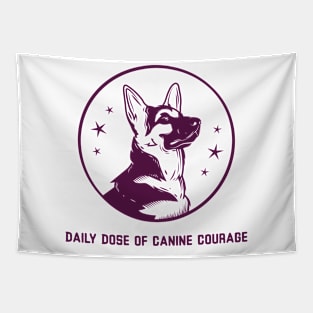 Daily Dose of Canine Courage Super Dog Tapestry