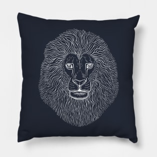 Lion Head Graphics Pillow