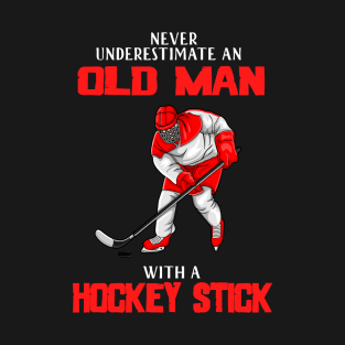 Old man hockey gift idea, for hockey lovers T-Shirt