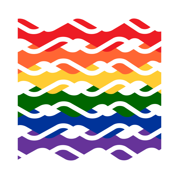 LGBT Rainbow Waves Design by ioabann