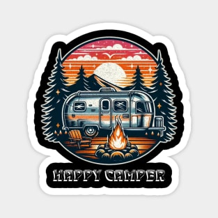 Happy camper vintage airstream Magnet