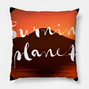 BURNING PLANET (white) Pillow