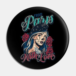 Vintage tattoo women illustration Pin