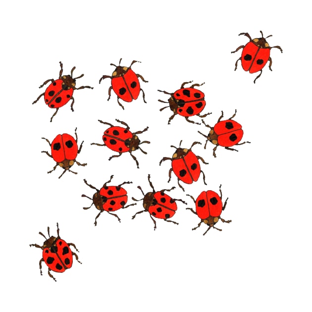 Ladybirds released by VibeCeramicStudios