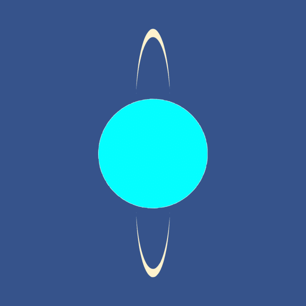 Minimalistic Gold Uranus Planet by AurumBrand