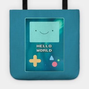 Bmo Hello World Adventure Time Space Galaxy Stars Aurora Tote