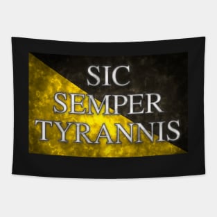 Sic Semper Tyrannis - Anarcho Capitalism Flag Tapestry