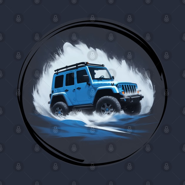 Jeep Off Road Vehicle Super Blue by The Wonder View