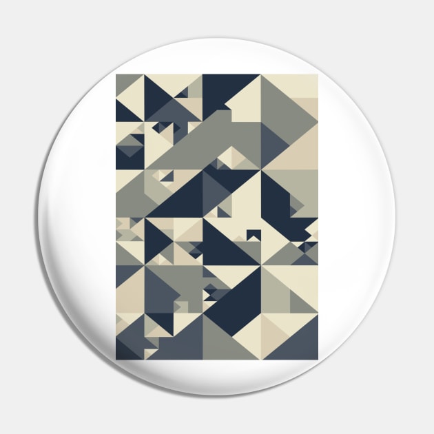 Blue and Grey Bauhaus Pin by Dturner29