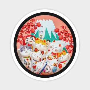 Maneki Neko Hanami Party Magnet