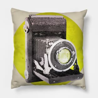 Retro camera in watercolor Pillow