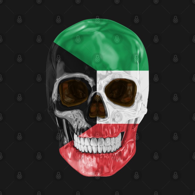 Kuwait Flag Skull - Gift for Kuwaiti With Roots From Kuwait by Country Flags