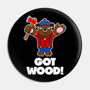 I won't eat you! - Got wood axe Pin