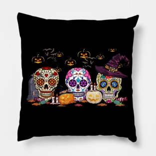 skull Halloween costume Pillow