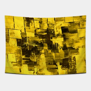 Deep yellow pattern Abstract digitally enhanced artwork 1 Tapestry