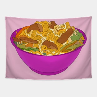 Pink bowl of ramen Tapestry