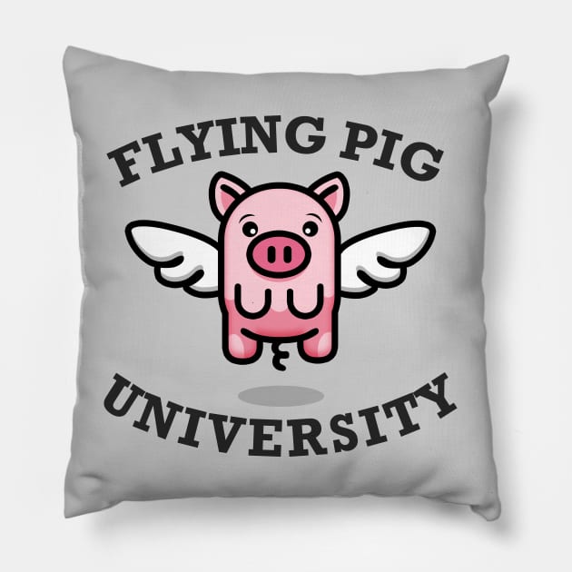 Pigs fly University Pillow by richhwalsh