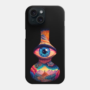 Psychedelic all seeing eye v1 bottle Phone Case