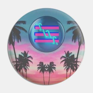 Sunset Sphere Pin