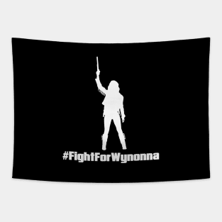 Fight For Wynonna Earp Silhouette - White Tapestry