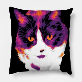 The Hot Color Cat Pillow