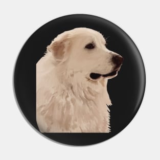 Great White Pyrenees Dog Pin