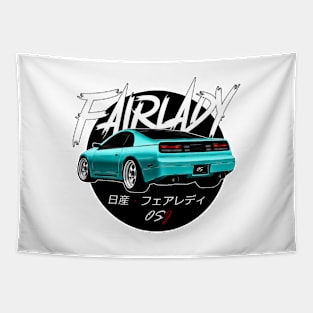 JDM Z32 (Turquoise) Black Sun Edition Tapestry